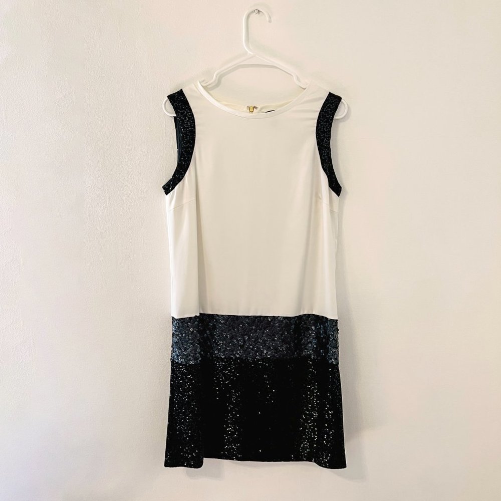 Mango Black and White Mod Dress